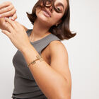 Elastic bracelet with 18K gold-plated dragonfly